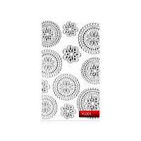 Наклейка для дизайна ногтей Kodi Professional "Silver" Nail Art Stickers YL001