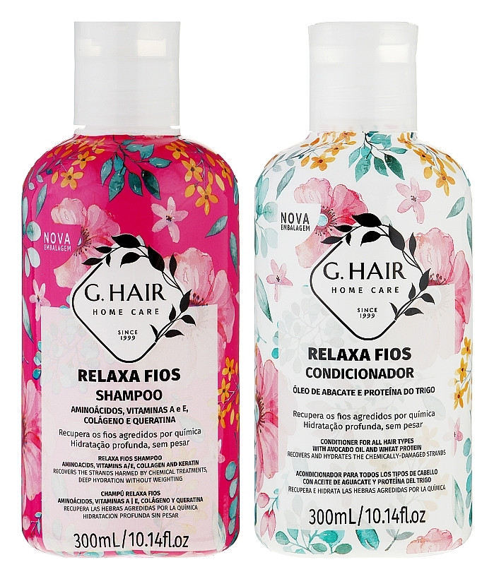 Набор концентрированный для седых волосс G.Hair Kit Relaxa Fios 2*300мл - фото 2 - id-p1782226210