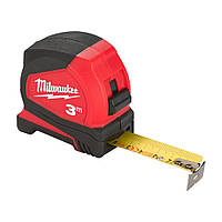 Рулетка вимірювальна 3 м Milwaukee PRO COMPACT TAPE MEASURE C3/16