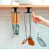 Вращающийся подвесной органайзер для кухонной утвари, подвесной держатель для посуды на присосках 2шт