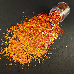 ГЛІТЕР СУХИЙ ГОЛОГРАФІЧНИЙ CHAMELEON CHUNKY GLITTER 10 ml, фото 2