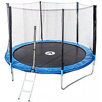 Батут Atleto 252 см з сіткою та драбинкою