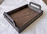 Підставка для подачі хліба або столових приладів, 21х15х3 см, коричневий колір, фото 3