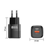 Зарядний пристрій USB Type-C QC3.0 PD 20Вт KUULAA, чорний, фото 3