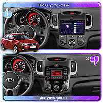Штатна магнітола Lesko для Kia Cerato II Manual AC 2008-2013 екран 9" 1/16Gb Wi-Fi GPS Base Кіа 6шт, фото 4