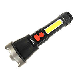 Ліхтарик ручний світлодіодний акумуляторний з USB зарядкою та бічним світлом (59961)