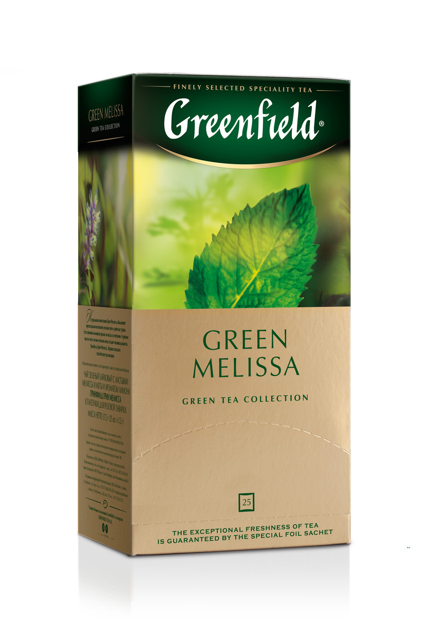 Чай Грінфілд зелений меліса Green Melissa 25 пакетиків