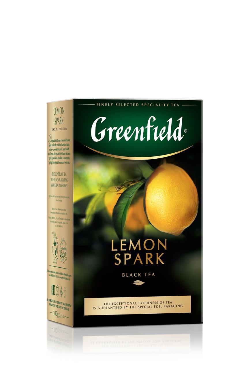 Чай Ґрінфілд чорний з лимоном Lemon Spark 100г листком