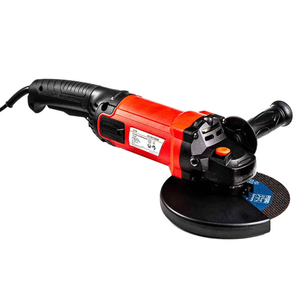 Болгарка GTM AG180/1800M 180мм AG180/1800M 1800Вт, 9500об/хв, М14, фото 1