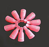 Кліпси пластикові для зняття гель-лаку, затискач для зняття гель лаку, рожеві., фото 5