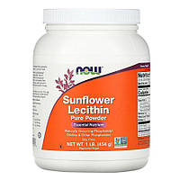 Натуральная добавка NOW Sunflower Lecithin, 454 грамм