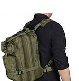 Армійський рюкзак 35 літрів чоловічий оливковий солдатський військовий, фото 4