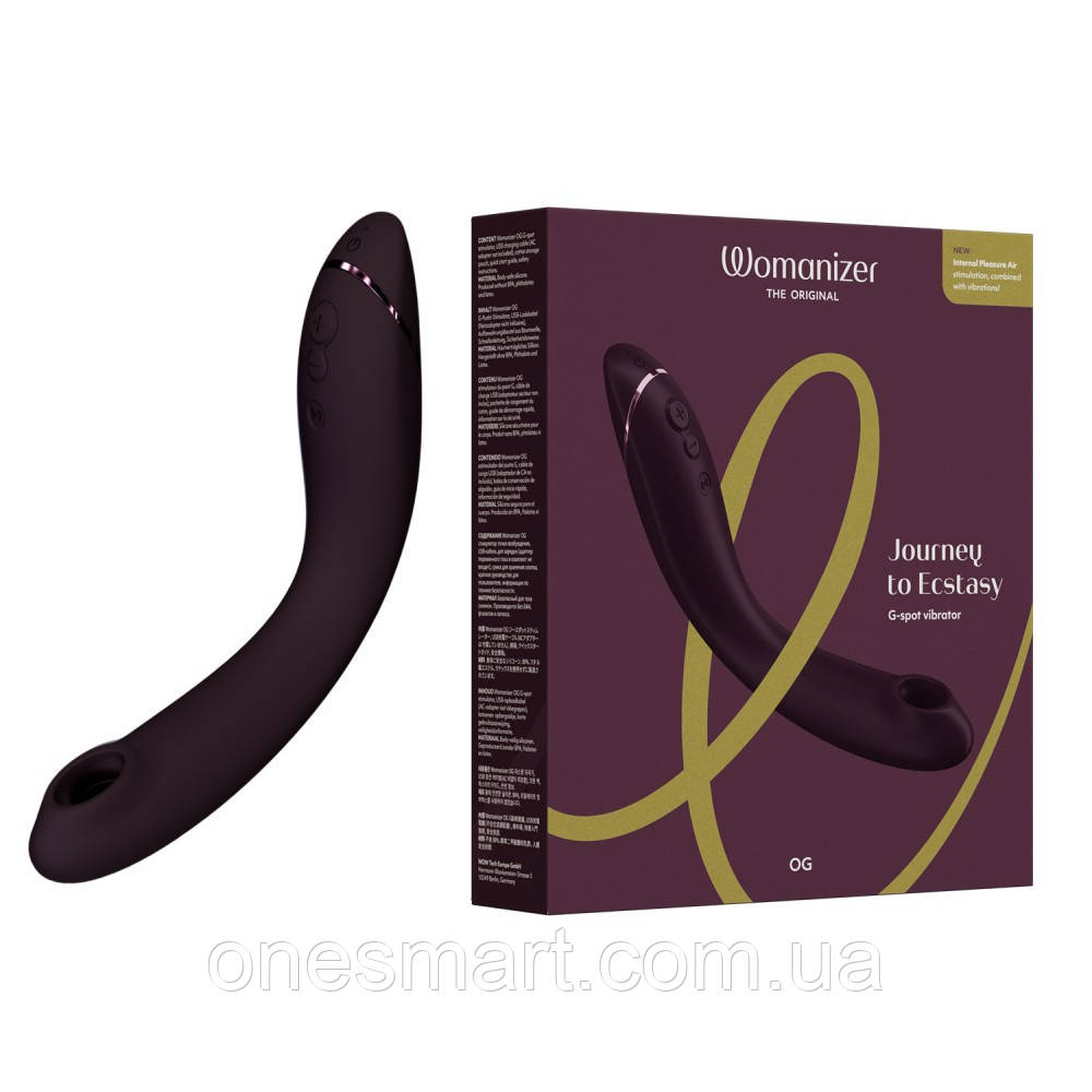 Вібратор Womanizer OG для жінок з вакуумною стимуляцією точки G і 12 режимами вібрації
