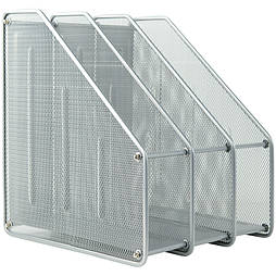 Лоток вертикальний 3-в-1, металевий, срібл.