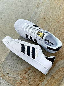 Чоловічі Кросівки Adidas Superstar White Black 40-41-42-43-44