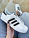 Чоловічі Кросівки Adidas Superstar White Black 40-41-42-43-44, фото 4