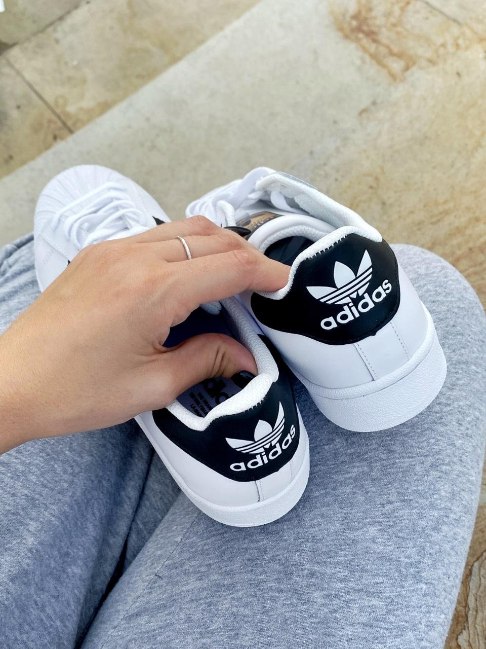Adidas black and white womens superstar deals