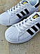 Жіночі Кросівки Adidas Superstar White Black 36-37-38-40-41, фото 6