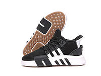 Мужские кроссовки Adidas Equipment EQT Black White (Черные с белым) Обувь Адидас ЕКТ текстиль сетка весна лето