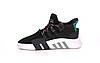 Чоловічі кросівки Adidas Equipment EQT Black White Green (Чорні з білим) Взуття Адідас ЕКТ текстиль сітка весна літо В'єтнам, фото 3