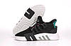 Чоловічі кросівки Adidas Equipment EQT Black White Green (Чорні з білим) Взуття Адідас ЕКТ текстиль сітка весна літо В'єтнам, фото 4
