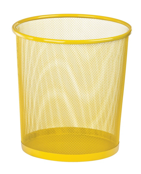 Корзина для паперу "Zibi" метал. круг. жовт. №ZB.3126-08(12)