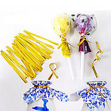 Дротяна зав'язка срібло для упаковки twist, затискачі для пакетів, дріт для подарунків, скрутка 8 см 20 шт, фото 2