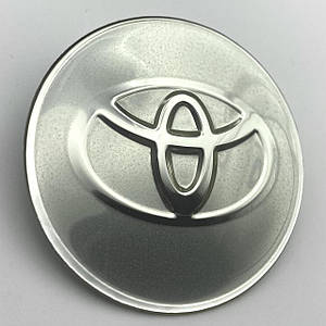 Наклейка Тойота TOYOTA 65 mm метал срібло