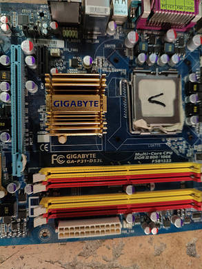 Мат. плата Gigabyte GA-P31-DS3L rev1.0 LGA775 P31 PCI-E+GbLAN SATA ATX 4DDR2 No 231601, фото 2