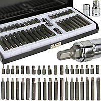Набір біт для ключів Mar-Pol M66410 Imbus/Torx/Spline 40 шт