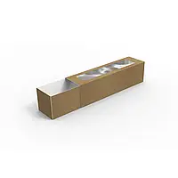 Картонная упаковка для макаронс с окошком МИДИ Крафт (9шт.) 100 шт./упаковка
