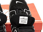 Чоловічі кросівки Nike Uptempo (чорні з білим) демісезонні молодіжні спортивні кроси К11288 top, фото 4
