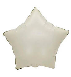 Повітряна кулька "Star" Ø - 45 см., колір - кремовий (матовий)