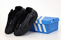 Мужские кроссовки Adidas Yeezy Boost 700 V3 (черные) светящиеся весенние кроссы для спорта К12042 кросс