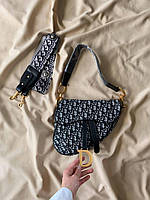 Женская сумка кросс-боди Cristian Dior Saddle (серая) AS053 красивая стильная текстильная с монограммой top
