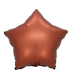 Повітряна кулька "Star" Ø - 45 см., колір - шоколад (матовий)