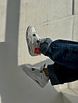 Жіночі кросівки Nike Air Jordan 4 (білі із зеленим) демісезонні модні молодіжні кроси Ar99464 top, фото 4