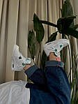 Жіночі кросівки Nike Air Jordan 4 (білі із зеленим) демісезонні модні молодіжні кроси Ar99464 top, фото 7