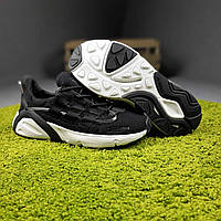 Мужские кроссовки Adidas Yeezy 600 (чёрные с белым) низкие спортивные дышащие кроссы О10852 кросс 42
