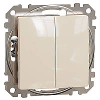 Двоклавішний перемикач Schneider Electric Sedna Design бежевий (SDD112108)