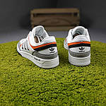 Чоловічі кеди Adidas Drop Step (білі із сірим і жовтогарячим) низькі модні весняні кросівки О10855 top, фото 2