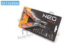 Багатофункціональний інструмент, 12 елементів, велике лезо, з LED (NEO) 01-026