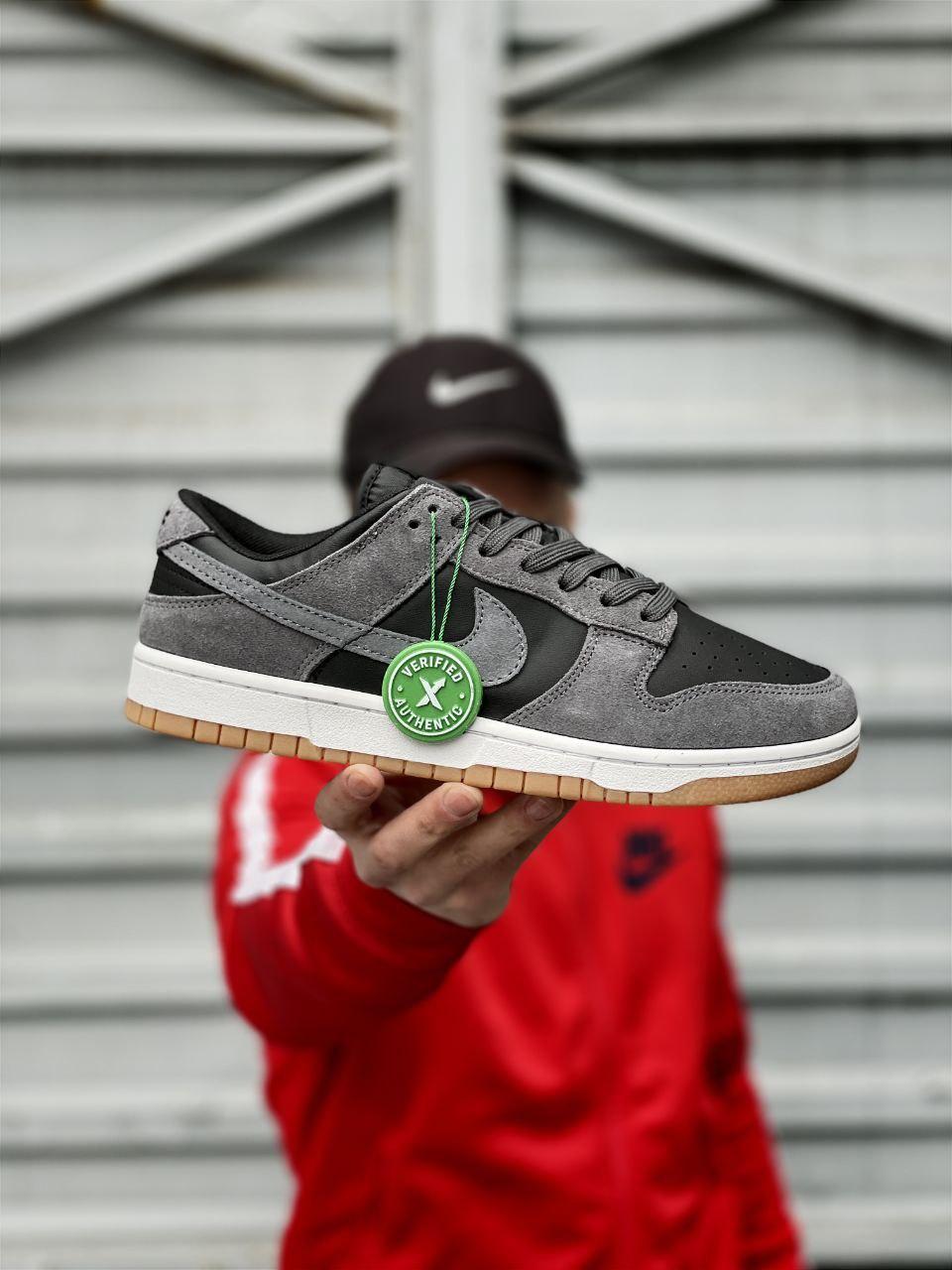 Чоловічі кросівки Nike SB Dunk Low (сірі з чорним) низькі повсякденні кеди J3527 top