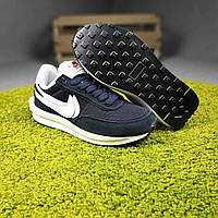 Женские кроссовки Nike Sacai (чёрные с белым) демисезонные качественные дышащие кроссы О20697 top