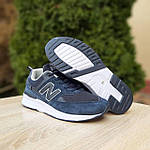 Чоловічі кросівки New Balance 574 (сині) демісезонні повсякденні комбіновані кроси О10860 top, фото 5