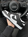 Чоловічі кросівки Nike SB Dunk Low Pro Black White (чорні з білим) низькі модні весняні кеди DА1527 top, фото 8