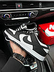 Чоловічі кросівки Nike SB Dunk Low Pro Black White (чорні з білим) низькі модні весняні кеди DА1527 top, фото 10