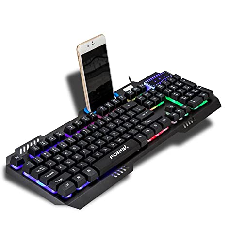 Ігрова клавіатура дротова FOVEV FV-Q307 USB з RGB-підсвіткою