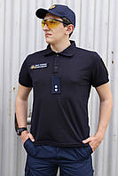 Футболка поло вологовідвідна CoolPass для ДСНС темно-синя