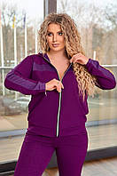 Женский спортивный костюм фиолетового цвета с капюшоном, 4 цвета